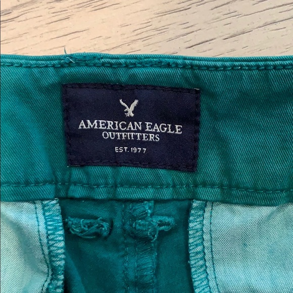 American Eagle green shortie shorts - Picture 2 of 5